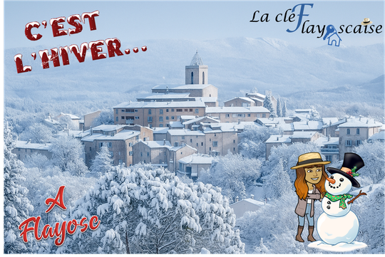 Flayosc sous la neige (généré par l'IA)