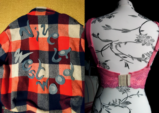 UFOS from 2019: Lumberjack jacket and bra, back view © Griselka 2021