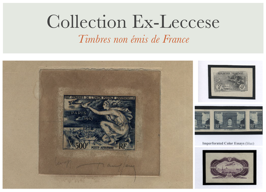 Présentation des épreuves d'artiste et essais de timbres non émis de France