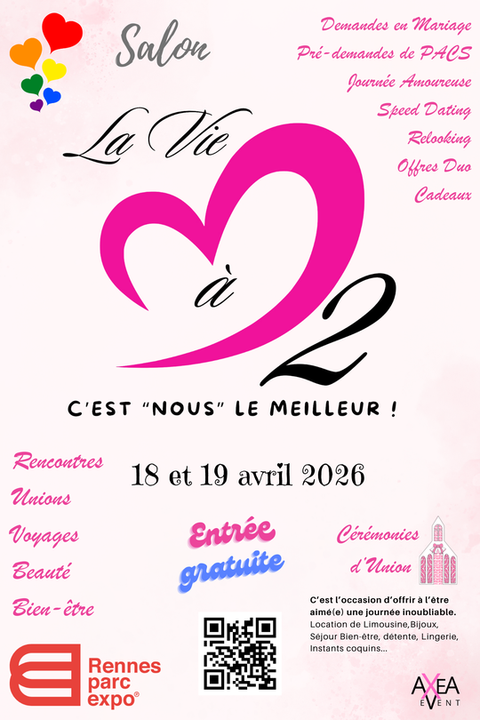 Logo du Salon la vie à deux, la vie a 2, la vie à 2, la vie a deux