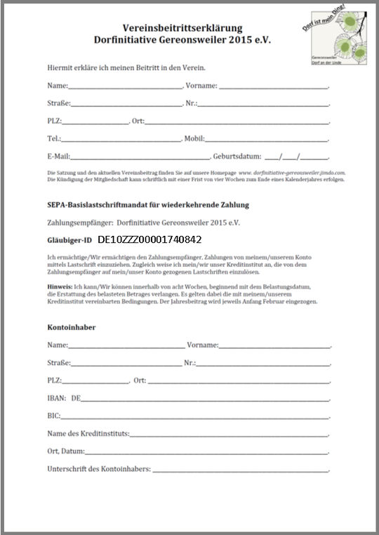 Das Beitrittsformular können Sie herunterladen, einfach auf das Formular klicken, Viel Erfolg!