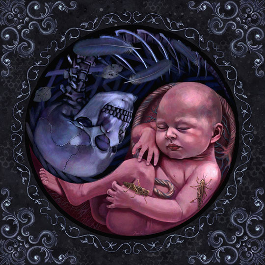 "Yin und Yang" Digital Art, Digital Paiting von Yuan Li, limitierte Kunstdrucke