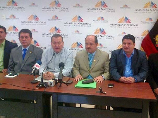 Legisladores ecuatorianos, elegidos por la Provincia de Manabí, en la Casa Legislativa de la Ciudad de Portoviejo.