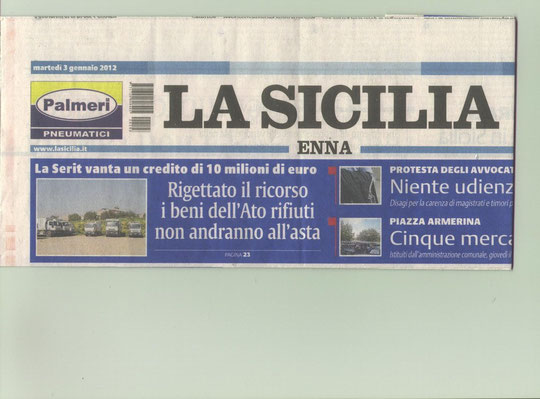 LA SICILIA - Martedì 3 gennaio 2012