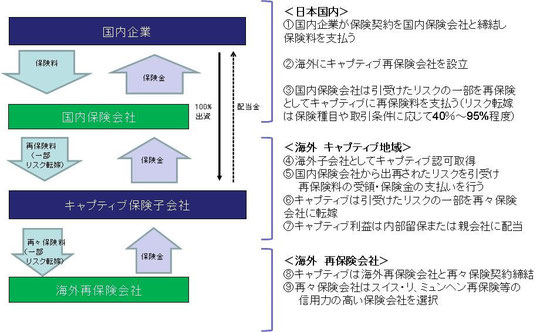 キャプティブ保険スキーム図