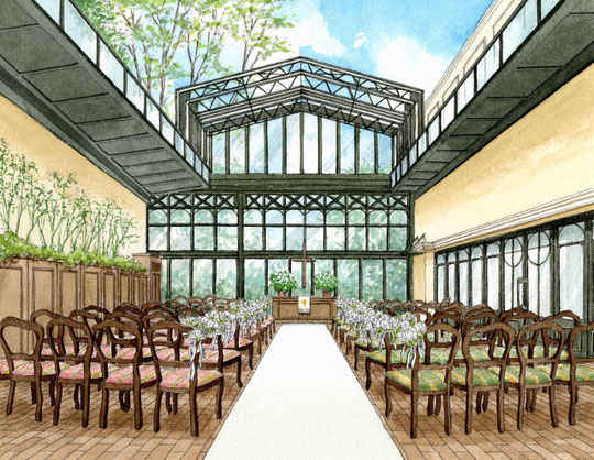 鉛筆＋透明水彩絵の具　「ASO・チャペル」