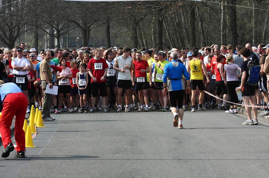 Minuten vor dem Start