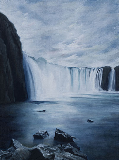 Element Wasser II. 62 x 46,5 cm Öl auf Leinwand, 2019