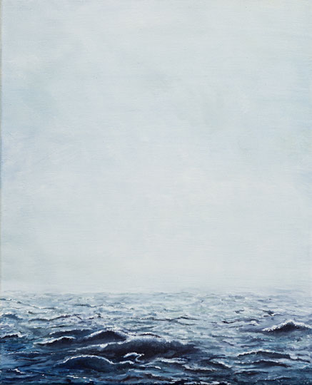Element Wasser I. 55 x 45,5 cm Öl auf Baumwolle, 2019