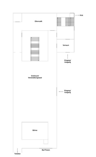 Raumplan Großraum und Eltern-Café