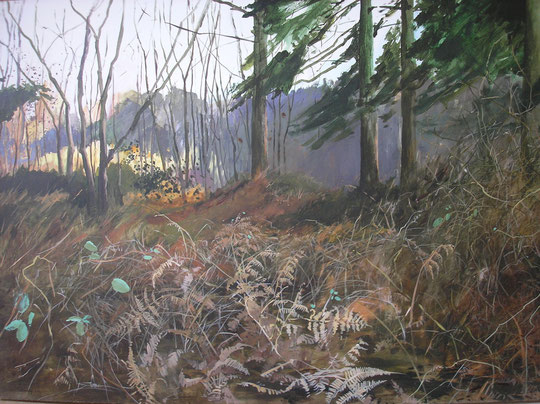 Autumn landscape, acrylic on canvas, 152 x 102 cms, 2011