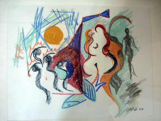  Composition Femme  56 x 76cm inkl. Rahmen  1280.- Euro           Pastellkreide