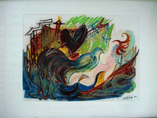  Romance       56 x 76cm  inkl. Rahmen    1280.- Euro             Pastellkreide