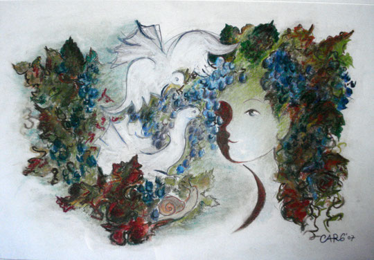  Vinum               45 x65 cm. inkl.Rahmen     1080.- Euro           Pastellkreide