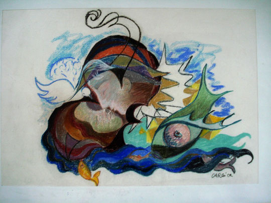  Le Baiser           56 x 76cm  inkl. Rahmen         1000.- Euro              Pastellkreide