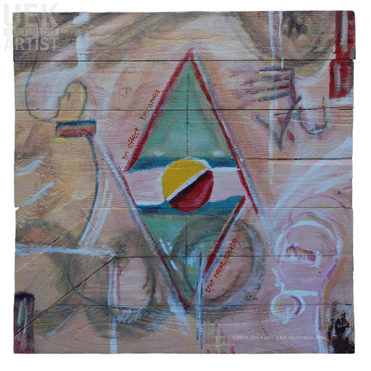 Effect-Cause (2014) was exhibited at the Southampton Cultural Center