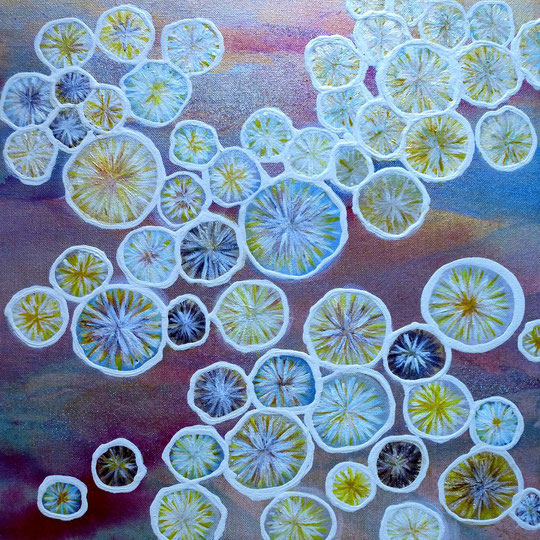 Crystal World, Acryl auf Leinwand, 40x40cm