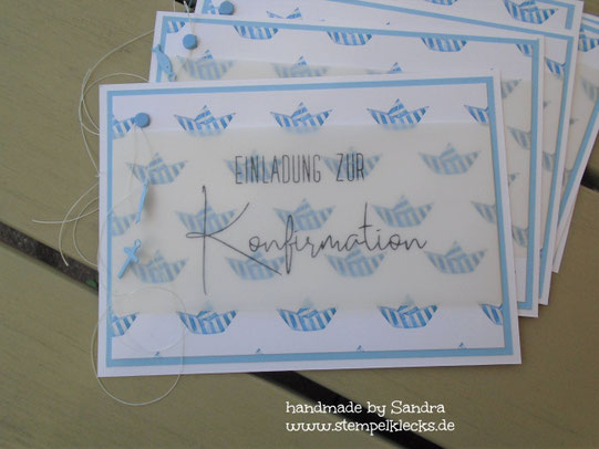 Konfirmation 2 0 Einladung Stempeln Stanzen Und Basteln Mit Stampin Up