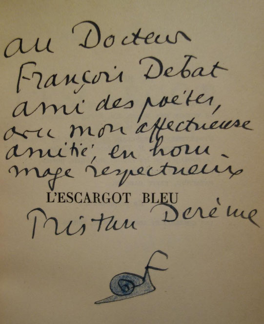 Tristan Derème, L'Escargot bleu, édition originale, livre rare