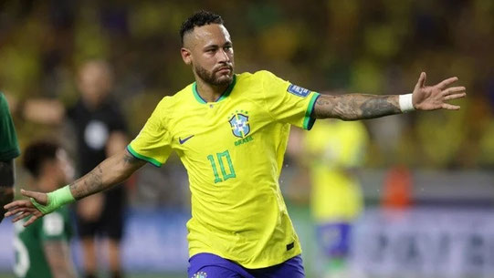 6回目の優勝を狙うネイマール(ブラジル代表)