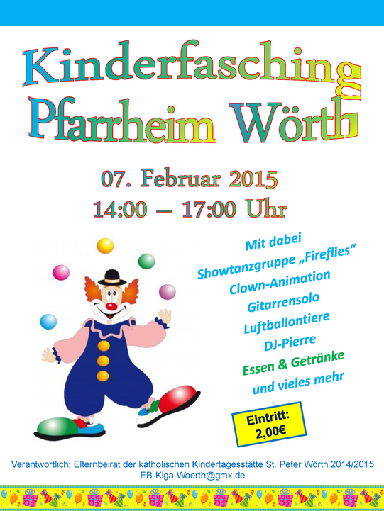 Kinderfasching Kita St. Peter Wörth