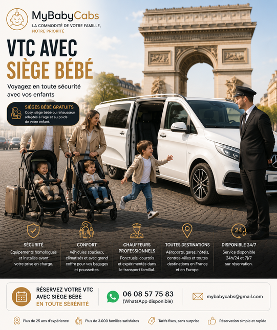 VTC siège bébé