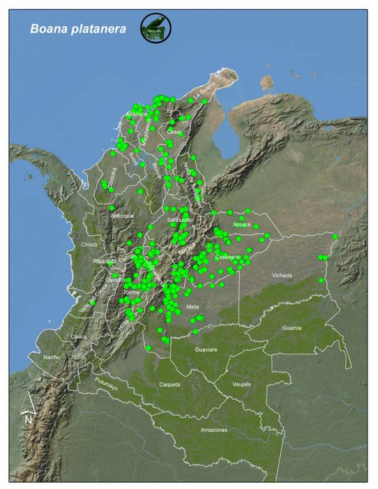 Lista y Mapas Anfibios de Colombia