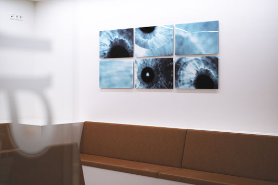 Bildtafel aus der Motivserie Auge und Sehen, Wandgestaltung für Empfang und Wartezimmer in der Klinik.