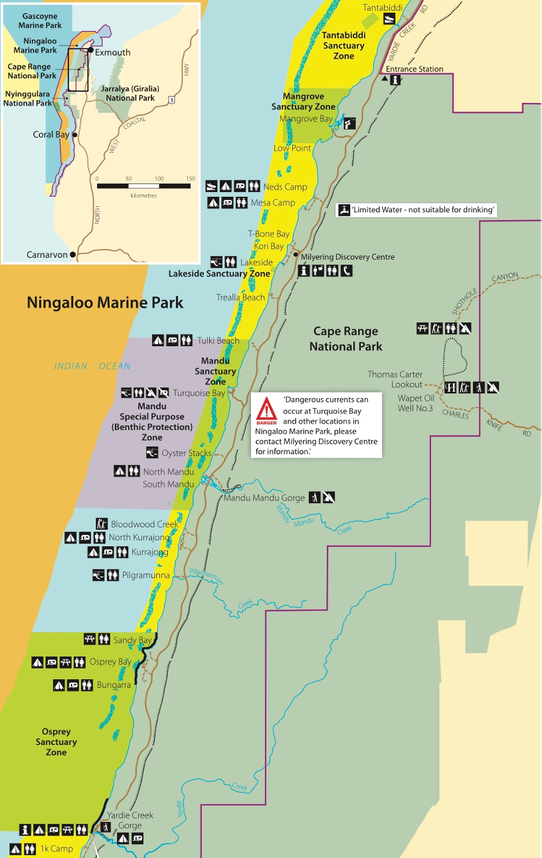Plan du Cape Range National Park