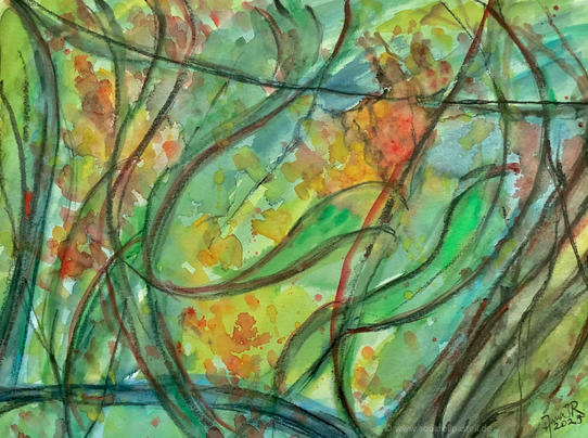Buch und Pflanzen (30 x 40 cm)