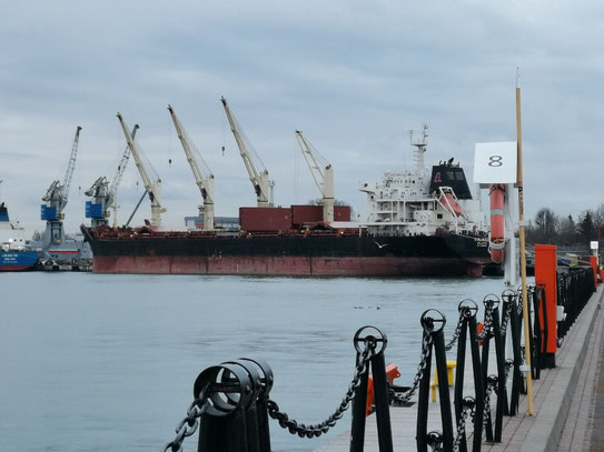 Heute morgen im Hafen von Danzig