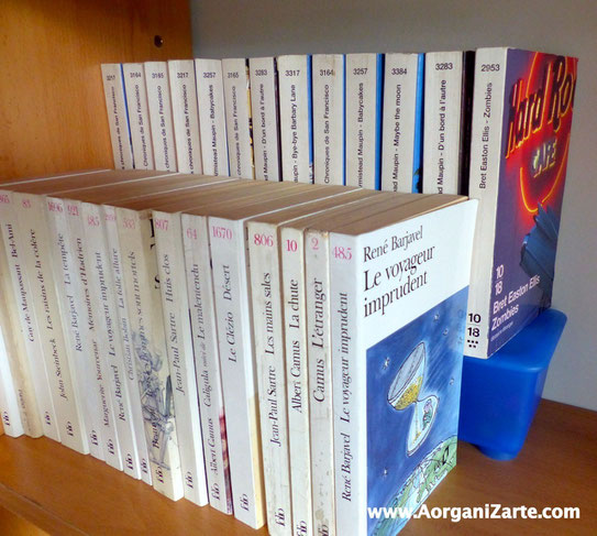 Coloca los libros en doble fila sobre un soporte para ver los que hay detrás - AorganiZarte