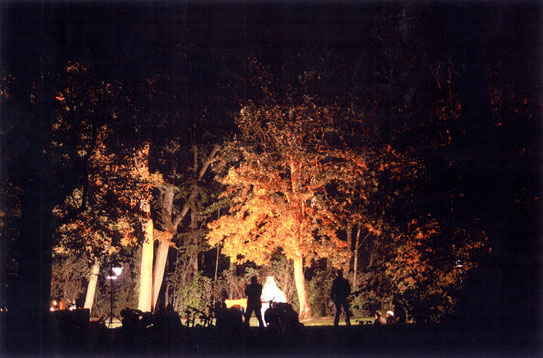 Theater des hölzernen Gelächters im Amphitheater des Englischen Gartens, München, 2003, Foto: PL