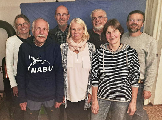 Der Vorstand der NABU Gruppe Bad Oldesloe. Von links nach rechts: Imke Ostermann, Klaus Graeber, Andreas Hack, Kerstin Kommer, Manfred Mischok, Ursel Steinkamp und Noel Hofmann