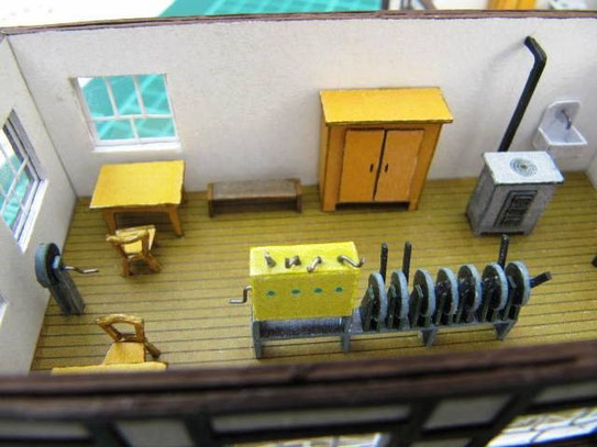 (c) W. Fehse - Einblick in den Stellwerksraum, hier Stellwerk Waldheim