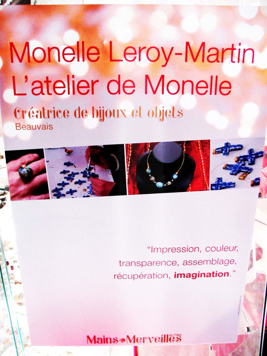 Affiche de Monelle à l'Expo "Mains et Merveilles de l'Oise" Conseil Régional - 2012