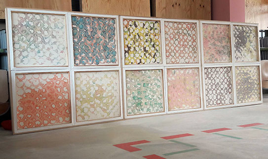 Aspirations d'eau Part. I, polyptique dim. 3,60 m x 1,20 m, 2014