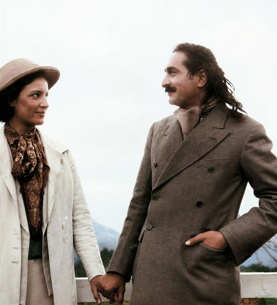 1932 : Meher Baba with Delia's sister Minta Toledano. Image rendition by Anthony Zois. BP