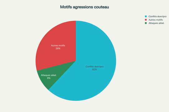 Typologie des motifs d’agressions au couteau