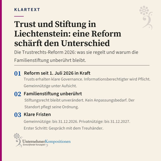 Trust oder Stiftung