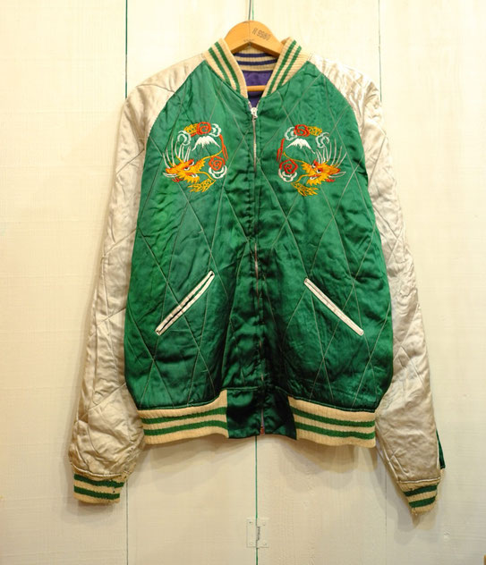 50s U.S.AIR FORCE Souvenir Jacket(TOKYO TUDA ZIP.紺サテン×ダーク 