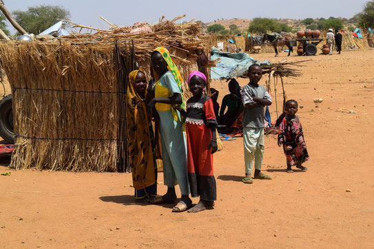 Sudanesische Flüchtlinge in Labane-Dafack, einem Transitlager an der Ostgrenze des Tschad
