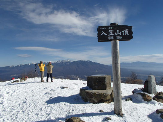 入笠山　雪山入門　軽アイゼン　登山　ガイド