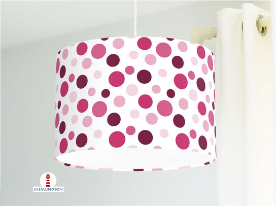 Jasmundson - Lampe für Kinder und Babyzimmer mit grauen Punkten auf
