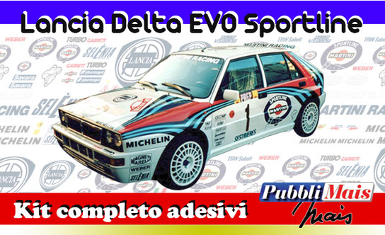 price cost kit complete stickers decals sponsor lancia deltaevolution martini sportline edition online shop pubblimais