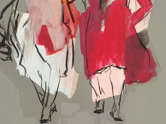 roter Mantel - Modezeichner