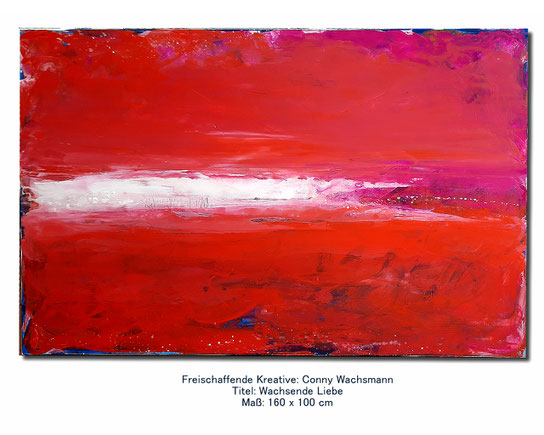 Bild rot - Wachsende Liebe 160 x 100 cm