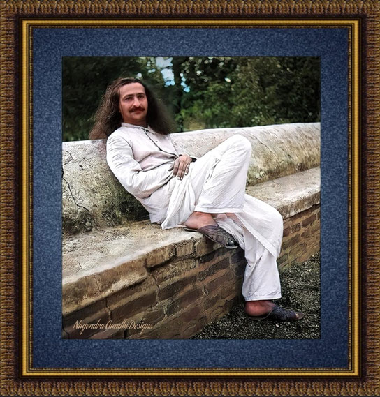 33. Baba in India. Colourization by Nagendra Gandhi