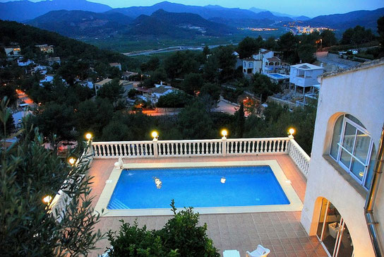 Villa Gandia Hills mit Ferienwohnung Valencia und Blick über die Berge von Gandia