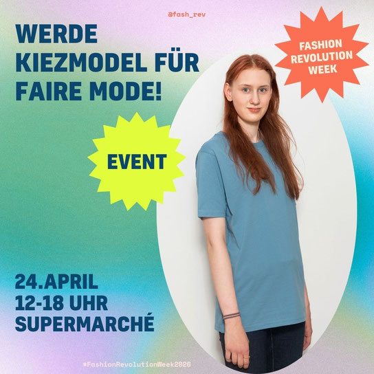 Werde Kiezmodel für Faire Mode! Einladung zum Kiezmodel-Shooting-Event im supermarché